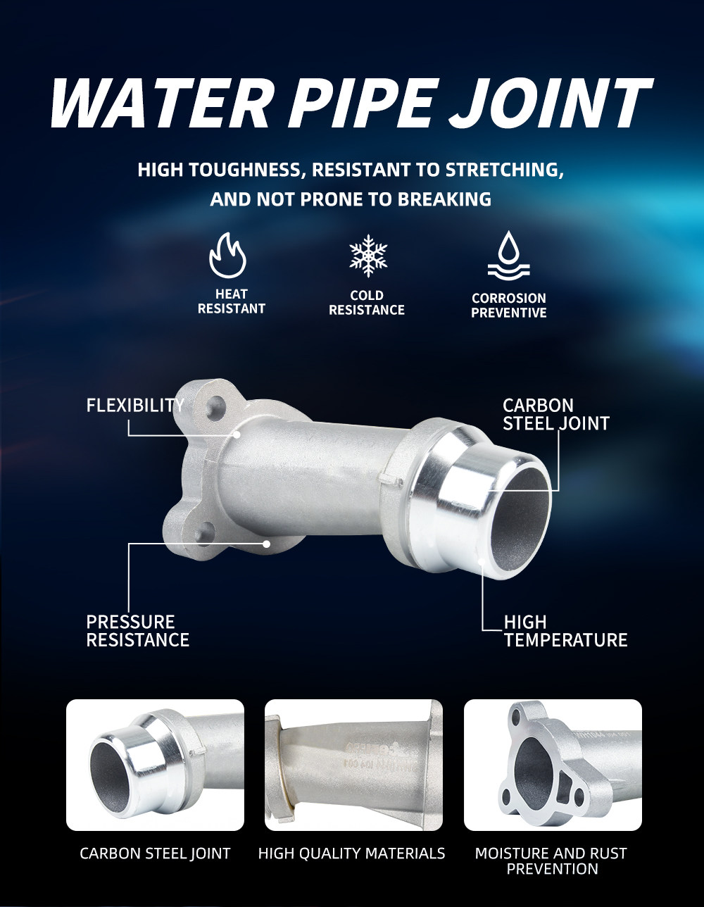 WATER PIPE 002 Aluminum Cooling Systems Generator Cylinder Water Pipe for BMW 1-2-3-4-5-6-7' Series OE 11118517205